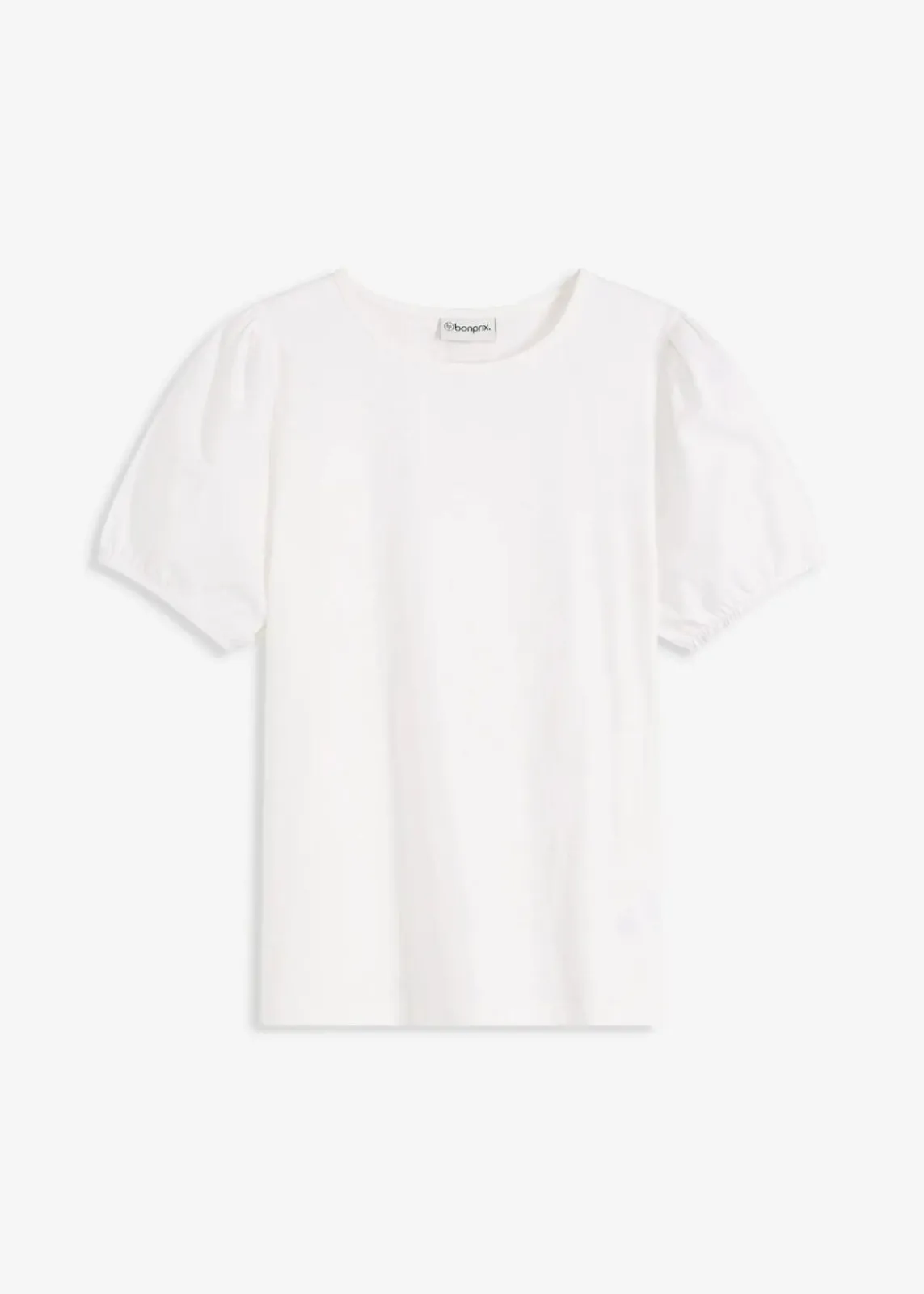 bonprix Shirts & Tops^Jerseyshirt mit Ärmeln aus Baumwollpopeline wollweiß