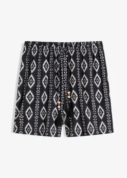 bonprix Bekleidung·Outdoorbekleidung|Bekleidung·Kleider^Jersey-Shorts schwarz graphisch bedruckt