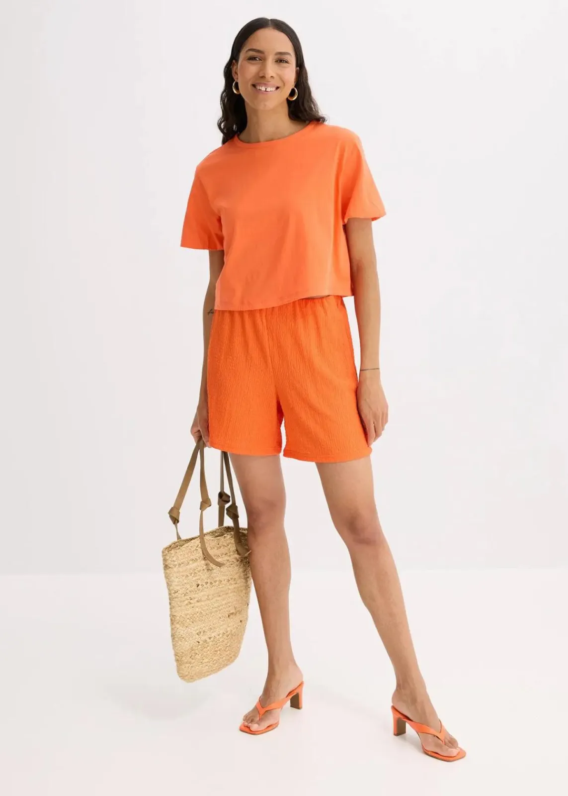 bonprix Bekleidung·Outdoorbekleidung|Bekleidung·Kleider^Jersey-Shorts aus leichtem Crêpe mango