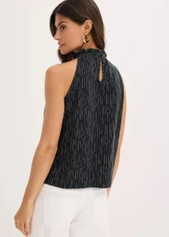 bonprix Shirts & Tops^Jersey-Top schwarz bedruckt