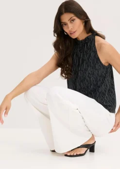 bonprix Shirts & Tops^Jersey-Top schwarz bedruckt