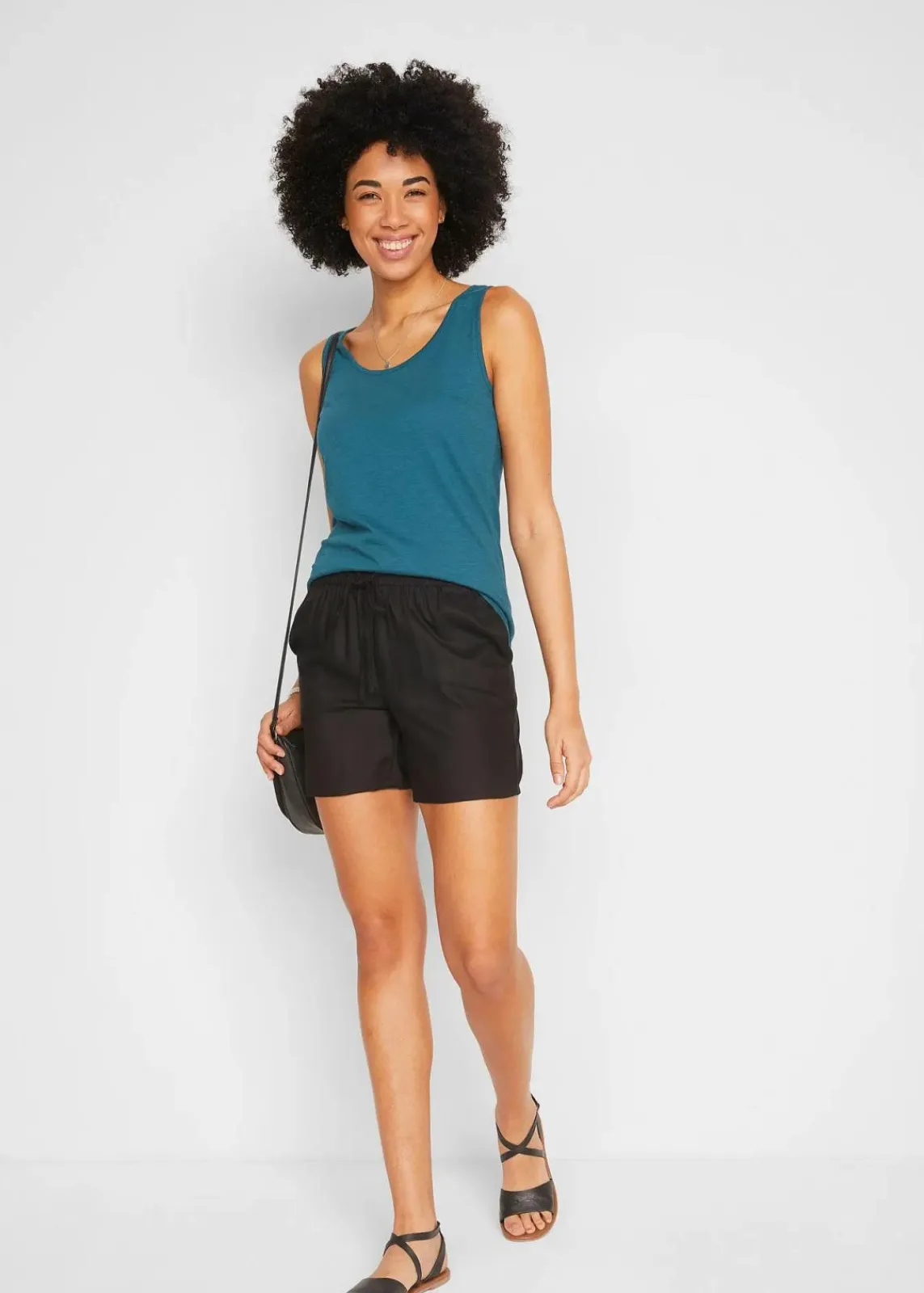 bonprix Shirts & Tops|Nachhaltigere Materialien^Jersey-Top aus reiner Bio-Baumwolle blaupetrol