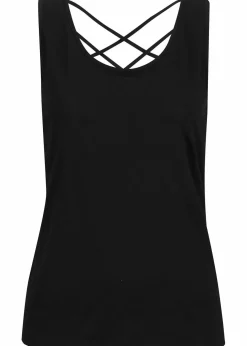 bonprix Nachhaltigere Materialien|Shirts & Tops^Jersey-Top aus reiner Bio-Baumwolle schwarz