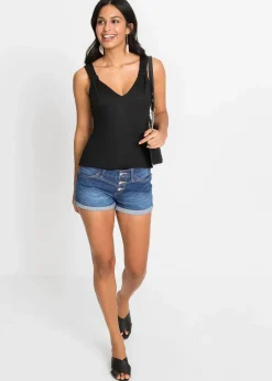 bonprix Shirts & Tops^Jersey-Top aus reiner Viskose schwarz