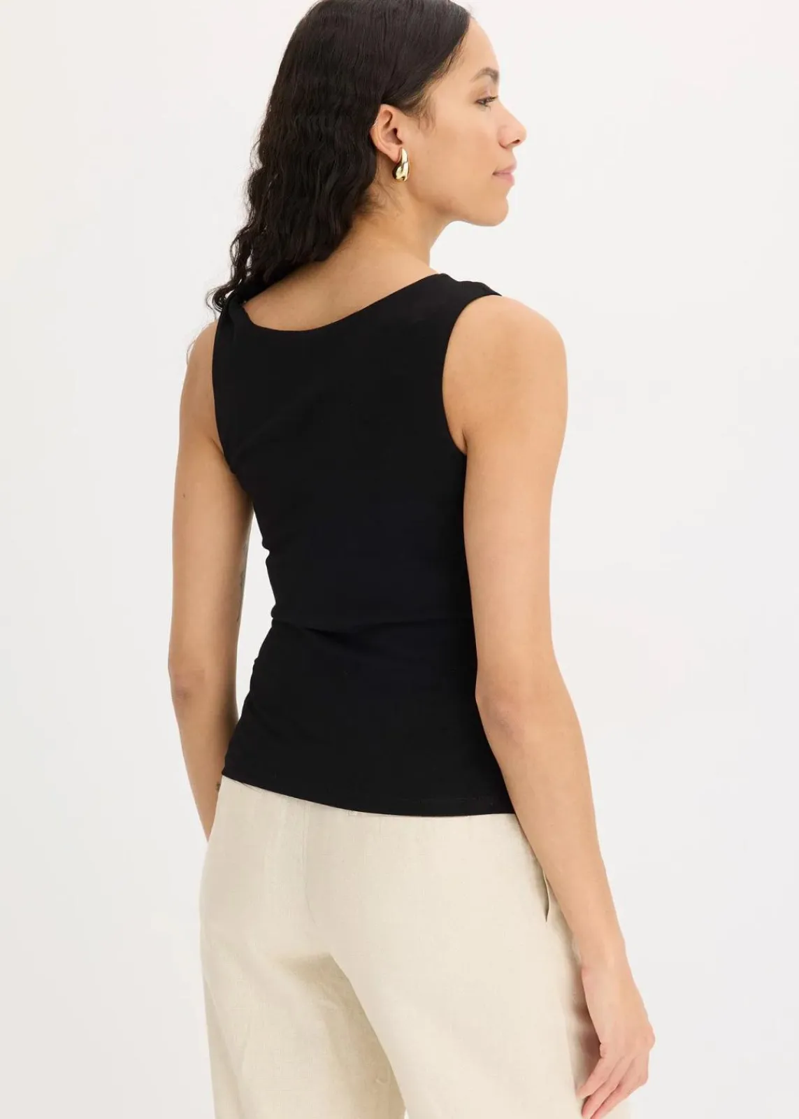 bonprix Shirts & Tops^Jerseytop mit Twist schwarz