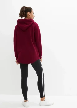 bonprix Sweat|Bekleidung·Kleider^Jogginganzug mit Long-Sweatshirt und Leggings (2-teilig) ahornrot/schwarz