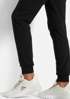 bonprix Bekleidung·Sweat|Bekleidung·Blusen & Tuniken^Jogginghose aus Baumwolle mit Druck, Loose Fit schwarz/weiß bedruckt
