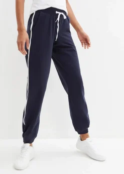 bonprix Hosen|Sweat^Jogginghose aus Baumwolle dunkelblau