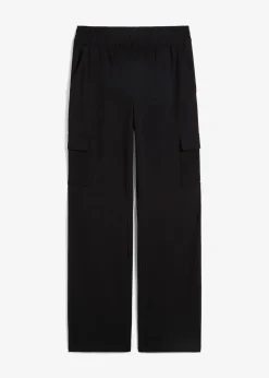 bonprix Bekleidung·Sweat|Bekleidung·Blusen & Tuniken^Jogginghose aus elastischem Baumwoll-Mix schwarz