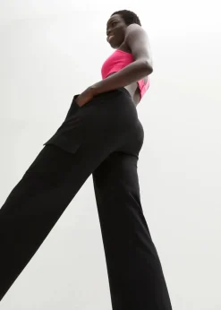 bonprix Bekleidung·Sweat|Bekleidung·Blusen & Tuniken^Jogginghose aus elastischem Baumwoll-Mix schwarz