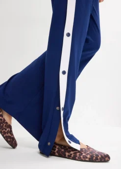 bonprix Bekleidung·Blusen & Tuniken|Bekleidung·Kleider^Jogginghose mit Druckknöpfen, schnelltrocknend tiefseeblau