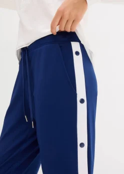 bonprix Bekleidung·Blusen & Tuniken|Bekleidung·Kleider^Jogginghose mit Druckknöpfen, schnelltrocknend tiefseeblau