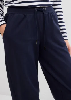 bonprix Sweat|Basics^Jogginghose mit elastischem Bund dunkelblau