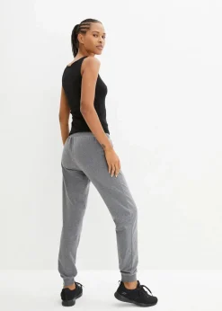 bonprix Hosen|Sweat^Jogginghose mit elastischen Bund grau meliert