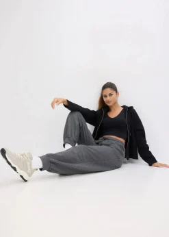 bonprix Bekleidung·Röcke|Bekleidung·Blusen & Tuniken^Jogginghose mit elastischem Bund grau meliert