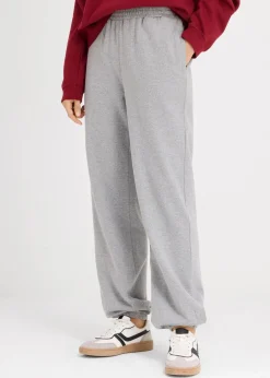 bonprix Basics|Sweat^Jogginghose mit hohem Bund hellgrau meliert meliert
