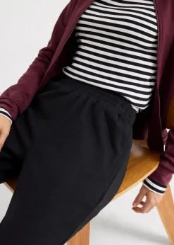 bonprix Nachhaltigere Materialien|Hosen^Jogginghose mit hohem Bund schwarz