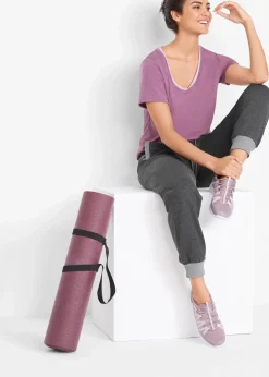 bonprix Bekleidung·Blusen & Tuniken|Bekleidung·Kleider^Jogginghose mit Kontrastbündchen schwarz meliert