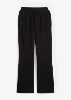bonprix Bekleidung·Blusen & Tuniken|Bekleidung·Kleider^Jogginghose mit Teddyfleece-Futter, weit geschnitten schwarz