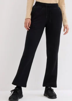 bonprix Bekleidung·Blusen & Tuniken|Bekleidung·Kleider^Jogginghose mit Teddyfleece-Futter, weit geschnitten schwarz