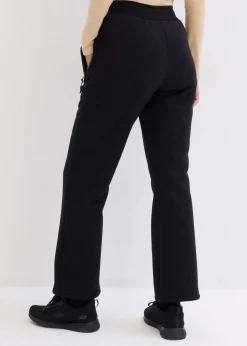 bonprix Bekleidung·Blusen & Tuniken|Bekleidung·Kleider^Jogginghose mit Teddyfleece-Futter, weit geschnitten schwarz