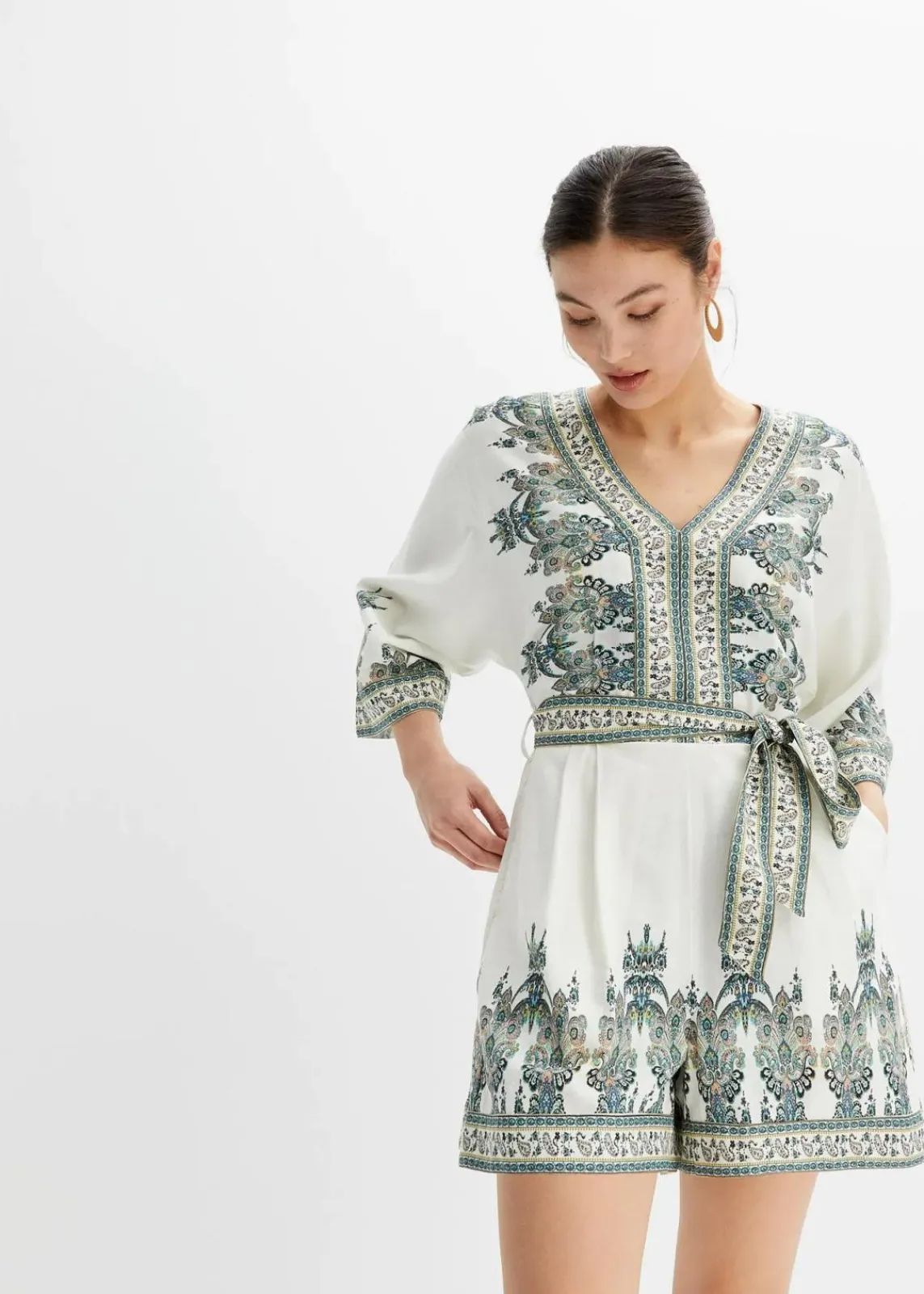 bonprix Jumpsuits^Jumpsuit nude/helltürkis bedruckt