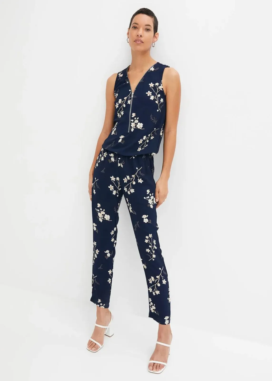 bonprix Jumpsuits^Jumpsuit dunkelblau bedruckt