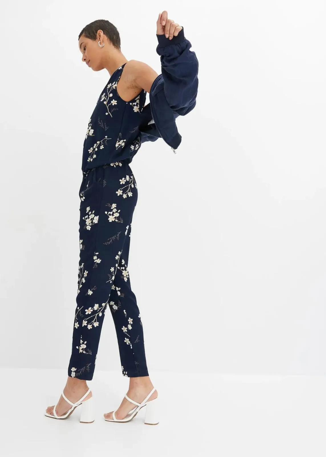 bonprix Jumpsuits^Jumpsuit dunkelblau bedruckt