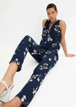 bonprix Jumpsuits^Jumpsuit dunkelblau bedruckt