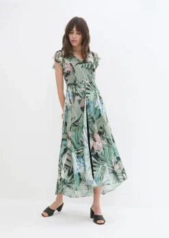 bonprix Bekleidung·Homewear|Jumpsuits^Jumpsuit dunkeloliv/schwarz bedruckt