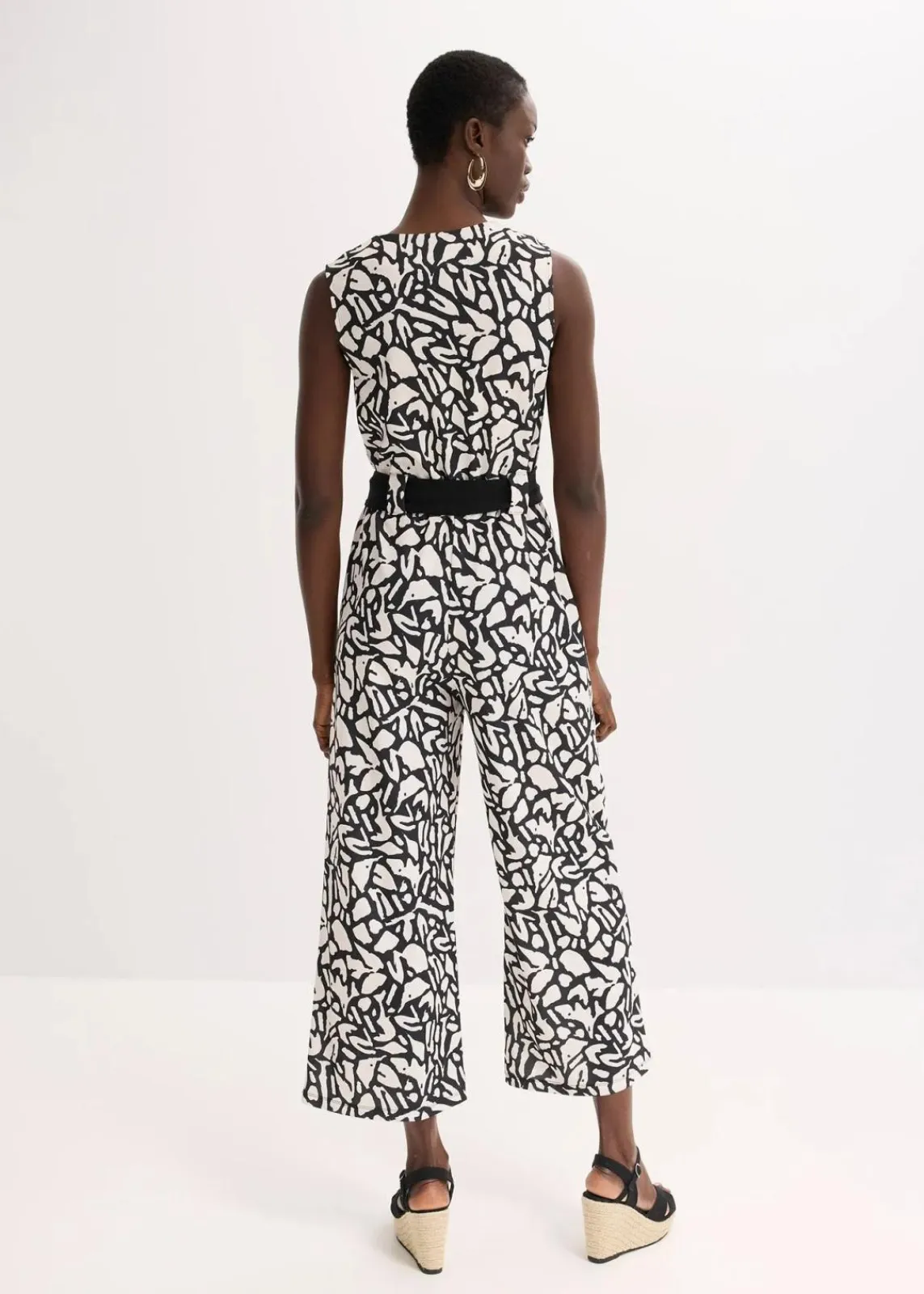 bonprix Bekleidung·Homewear|Jumpsuits^Jumpsuit schwarz/natur bedruckt