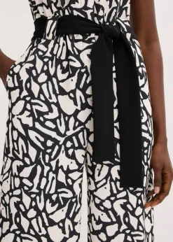bonprix Bekleidung·Homewear|Jumpsuits^Jumpsuit schwarz/natur bedruckt