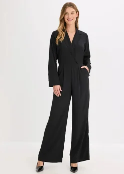 bonprix Bekleidung·Homewear|Nachhaltigere Materialien^Jumpsuit schwarz