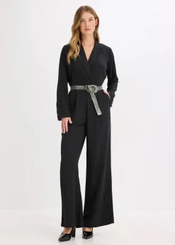 bonprix Bekleidung·Homewear|Nachhaltigere Materialien^Jumpsuit schwarz