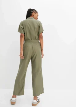 bonprix Jumpsuits|Nachhaltigere Materialien^Jumpsuit aus fließendem Lyocell oliv