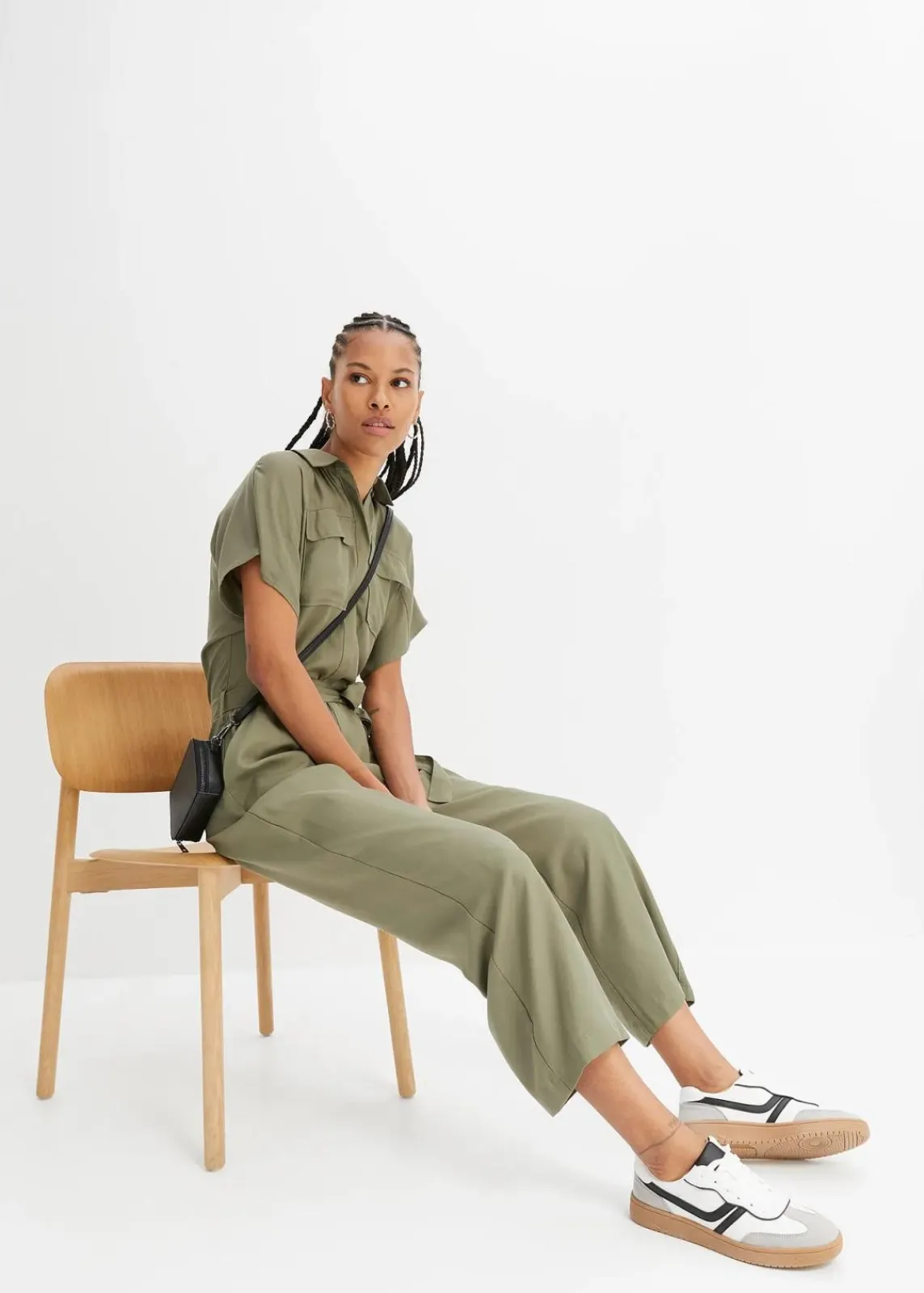bonprix Jumpsuits|Nachhaltigere Materialien^Jumpsuit aus fließendem Lyocell oliv