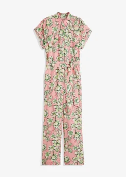 bonprix Jumpsuits|Bekleidung·Homewear^Jumpsuit aus fließendem Viskose-Mix softrosa bedruckt