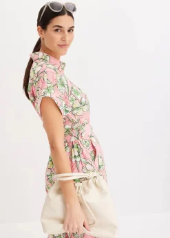 bonprix Jumpsuits|Bekleidung·Homewear^Jumpsuit aus fließendem Viskose-Mix softrosa bedruckt