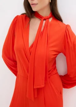 bonprix Bekleidung·Homewear|Jumpsuits^Jumpsuit aus fließendem Viskose-Mix rot
