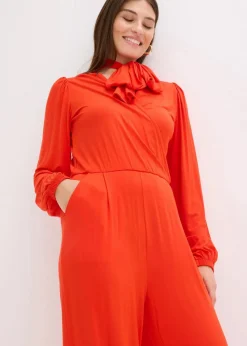 bonprix Bekleidung·Homewear|Jumpsuits^Jumpsuit aus fließendem Viskose-Mix rot
