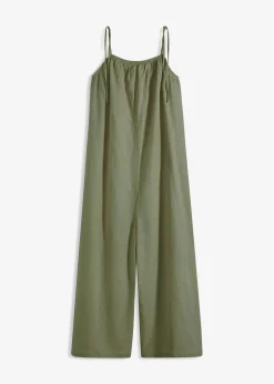 bonprix Nachhaltigere Materialien|Jumpsuits^Jumpsuit aus leichtem Leinen-Viskose-Mix oliv