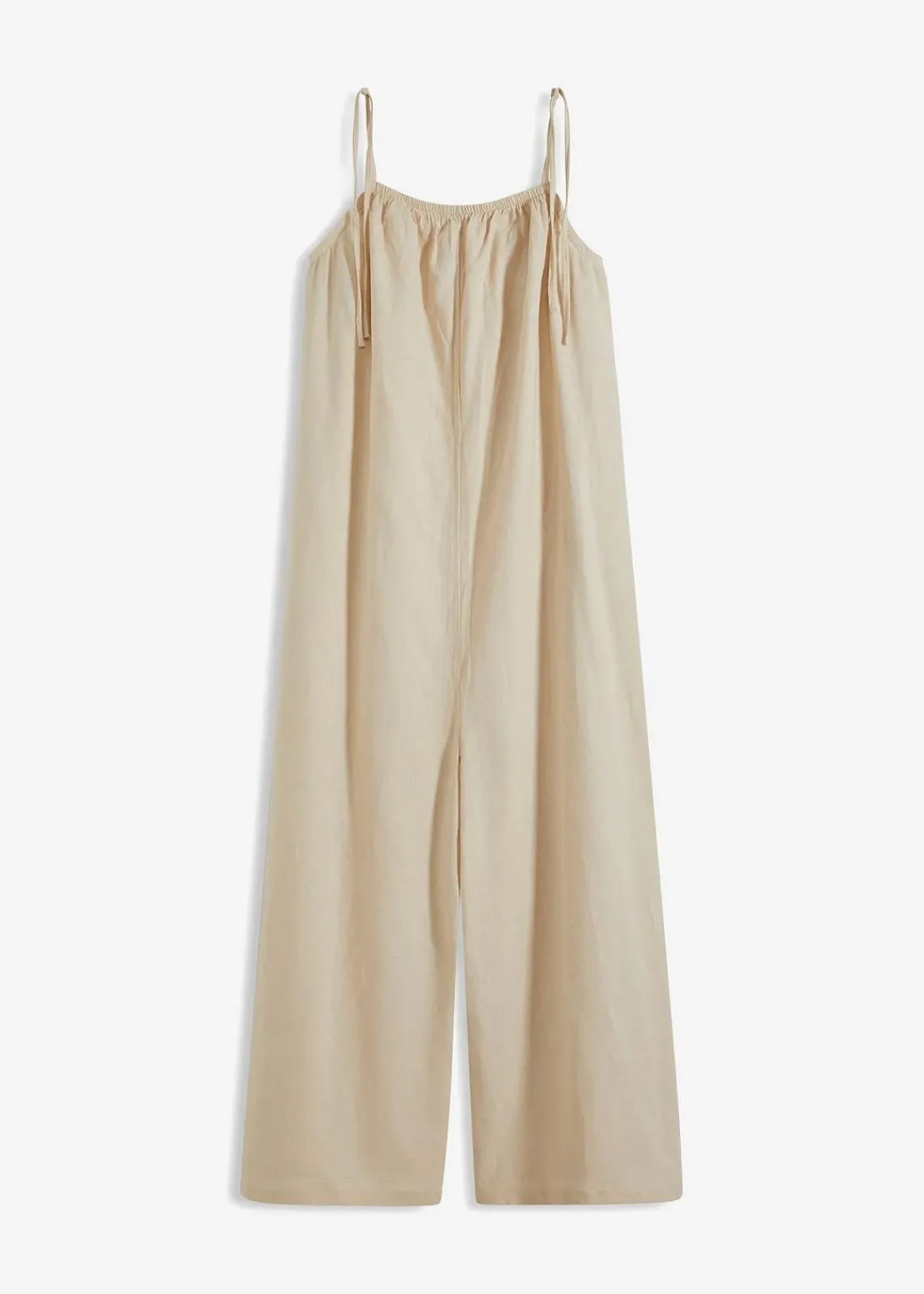 bonprix Nachhaltigere Materialien|Jumpsuits^Jumpsuit aus leichtem Leinen-Viskose-Mix sandbeige