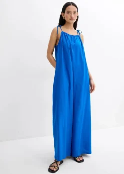 bonprix Bekleidung·Homewear|Jumpsuits^Jumpsuit aus leichtem Leinen-Viskose-Mix azurblau