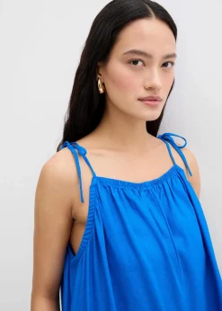 bonprix Bekleidung·Homewear|Jumpsuits^Jumpsuit aus leichtem Leinen-Viskose-Mix azurblau