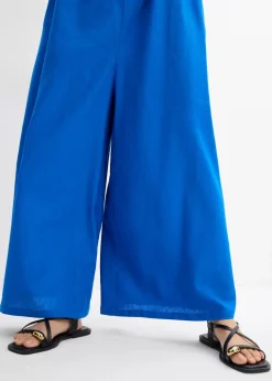 bonprix Bekleidung·Homewear|Jumpsuits^Jumpsuit aus leichtem Leinen-Viskose-Mix azurblau