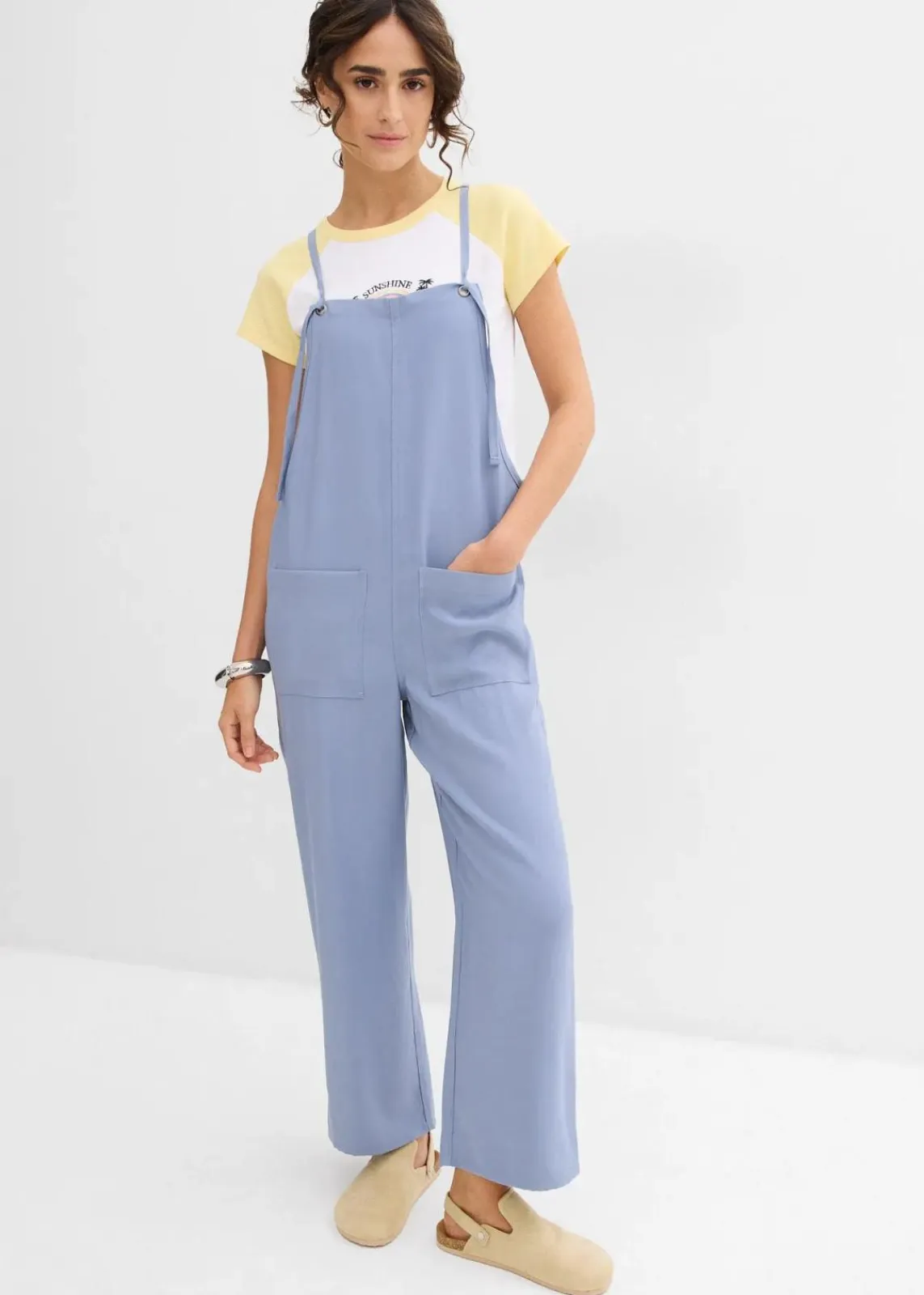 bonprix Bekleidung·Homewear|Jumpsuits^Jumpsuit aus softer Viskose rauchblau