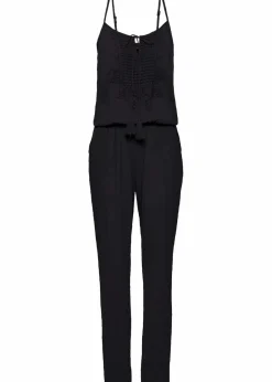 bonprix Bekleidung·Homewear|Jumpsuits^Jumpsuit aus strukturierter Viskose schwarz