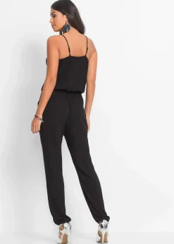 bonprix Bekleidung·Homewear|Jumpsuits^Jumpsuit aus strukturierter Viskose schwarz