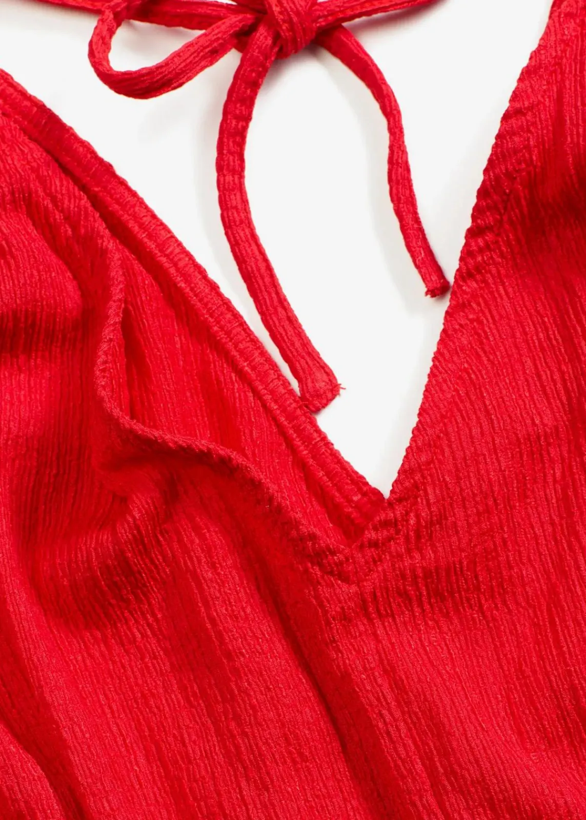 bonprix Nachhaltigere Materialien|Jumpsuits^Jumpsuit aus strukturiertem Crêpe tiefrot