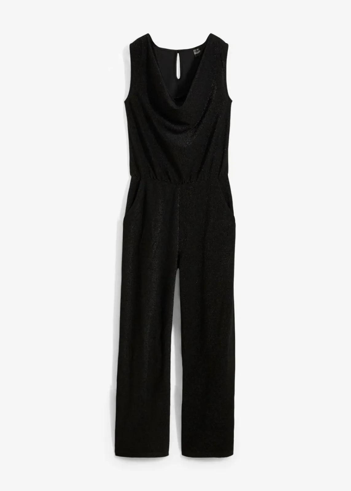 bonprix Bekleidung·Homewear|Jumpsuits^Jumpsuit mit Glitzerelementen schwarz